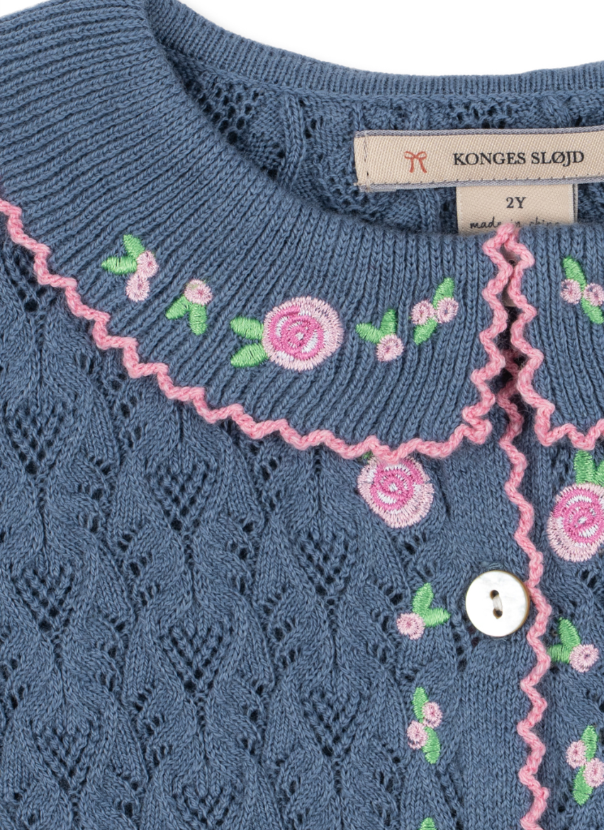 Rosier Embroidered Cardigan-Konges Slojd FW26