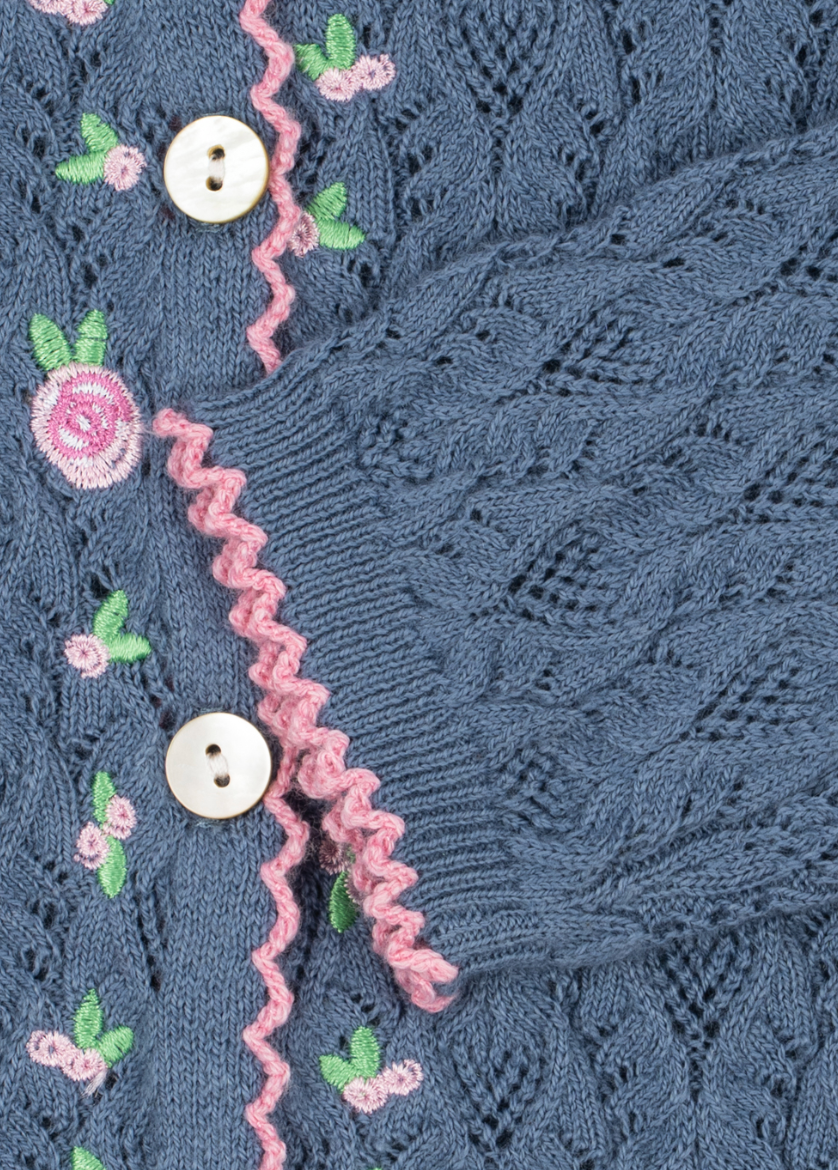 Rosier Embroidered Cardigan-Konges Slojd FW26