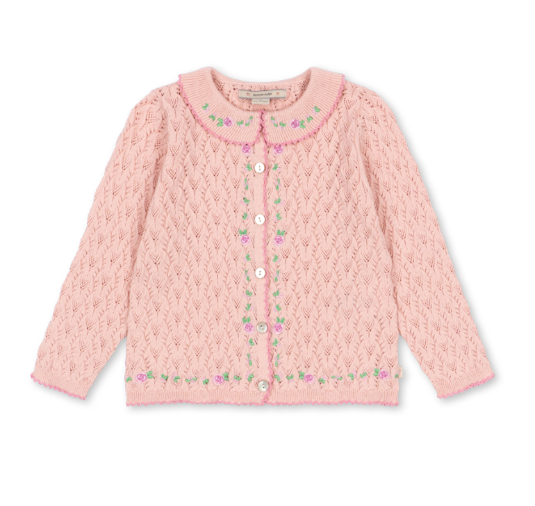 Rosier Embroidered Cardigan-Konges Slojd FW26