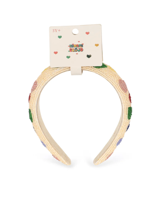 Beaded Heart Headband-Konges Slojd