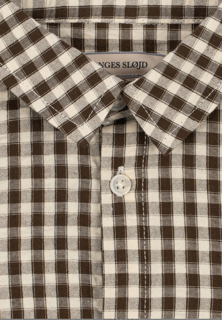 Kim Choco Check Shirt-Konges Slojd FW26