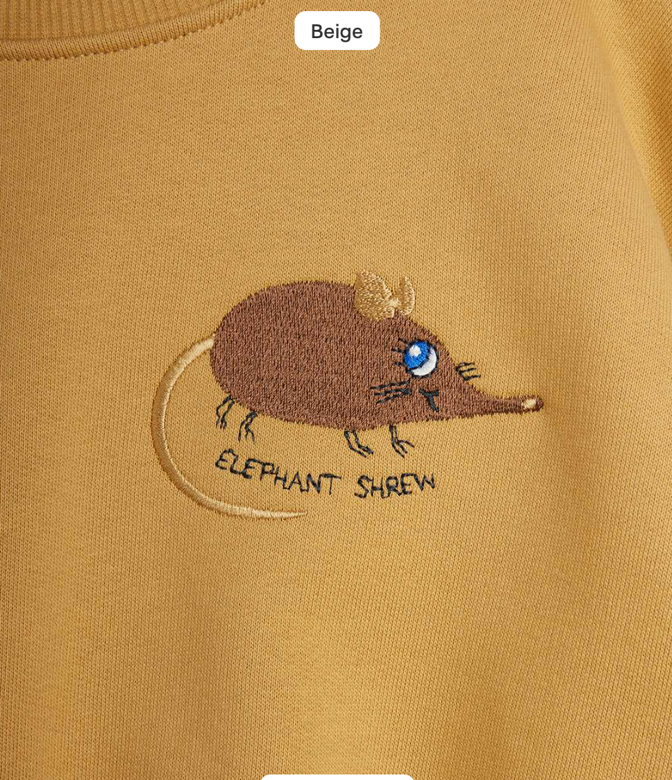 Elephant Shrew Emb Sweat Shirt-Mini Rodini FW26