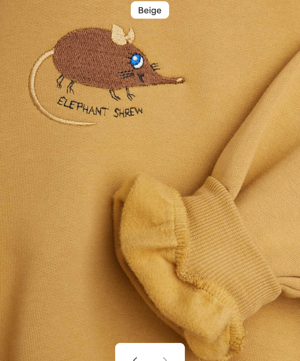 Elephant Shrew Emb Sweat Shirt-Mini Rodini FW26