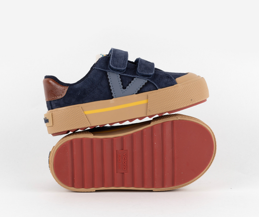 Marino Navy Suede V Sneaker-Victoria