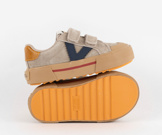 Marino Beige Suede V Sneaker-Victoria