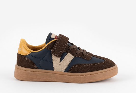 Low Profile Navy l V Velcro Sneaker-Victoria