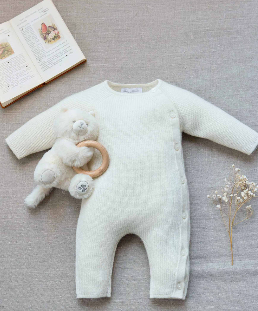 Wool Round Neck Romper-Tartine et Chocolat FW26