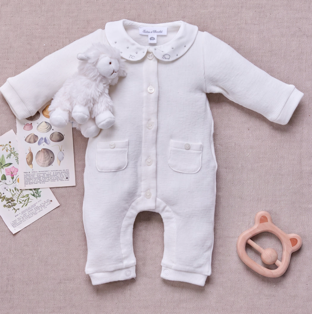 Peter Pan Ribbed Romper-Tartine et Chocolat FW26