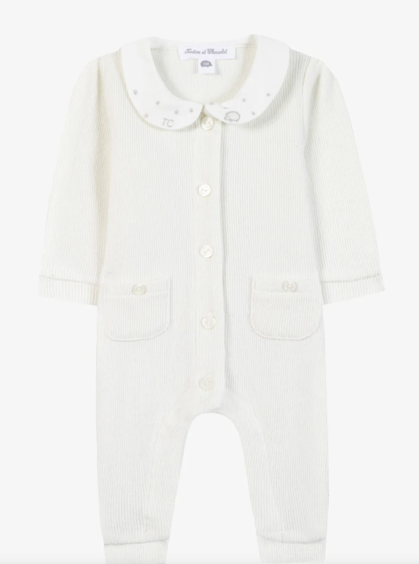 Peter Pan Ribbed Romper-Tartine et Chocolat FW26