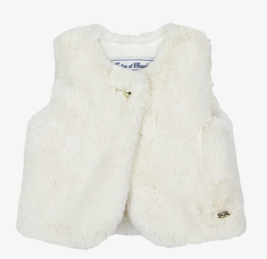 Faux Fur Vest-Tartine et Chocolat FW26