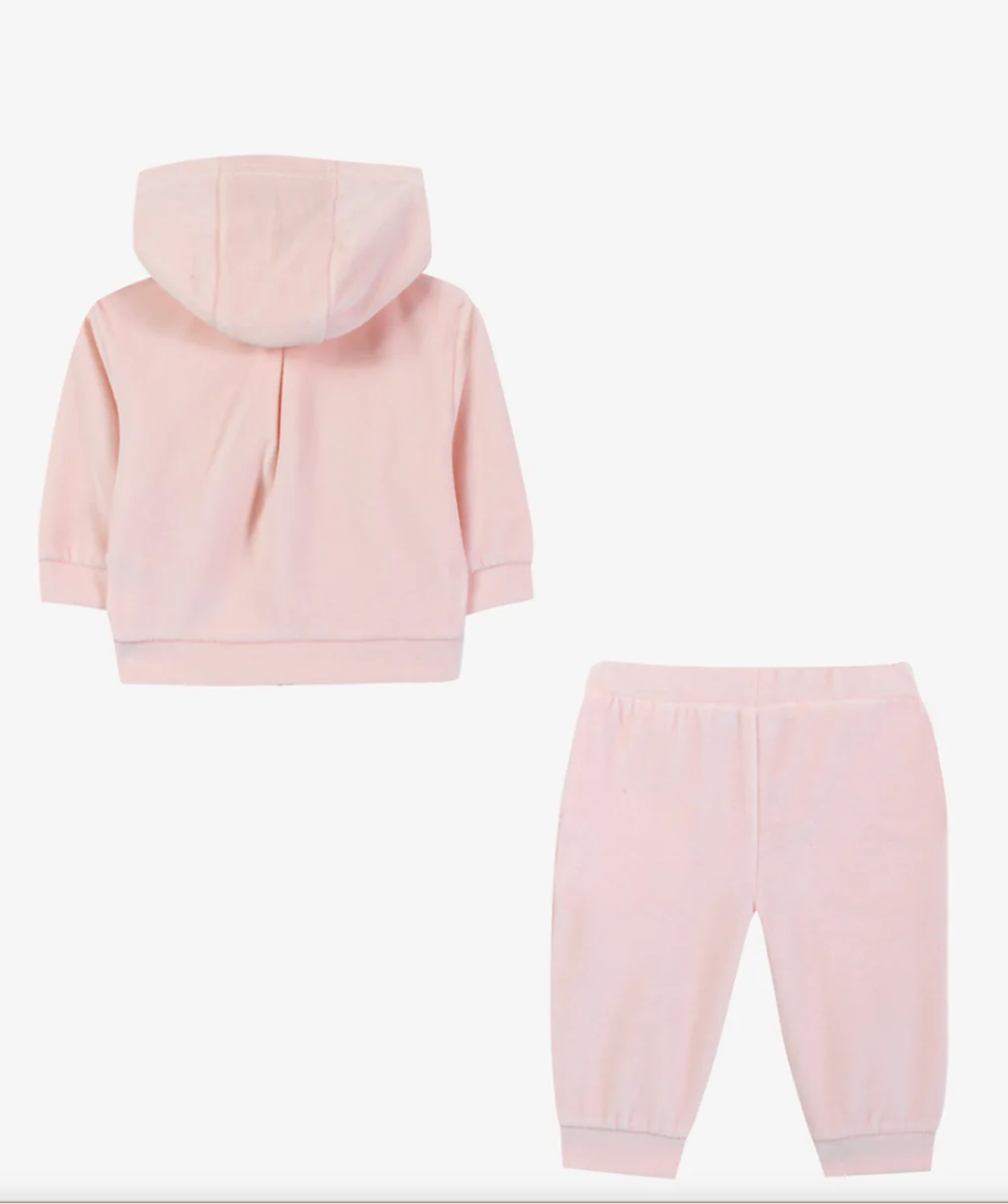 Velour Bow Sweatsuit-Tartine et Chocolat FW26