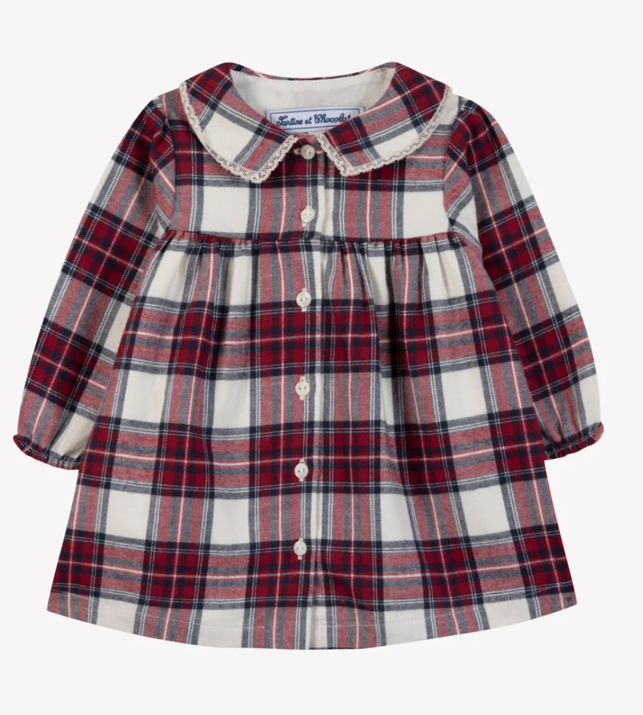 Plaid Dress-Tartine et Chocolat FW26
