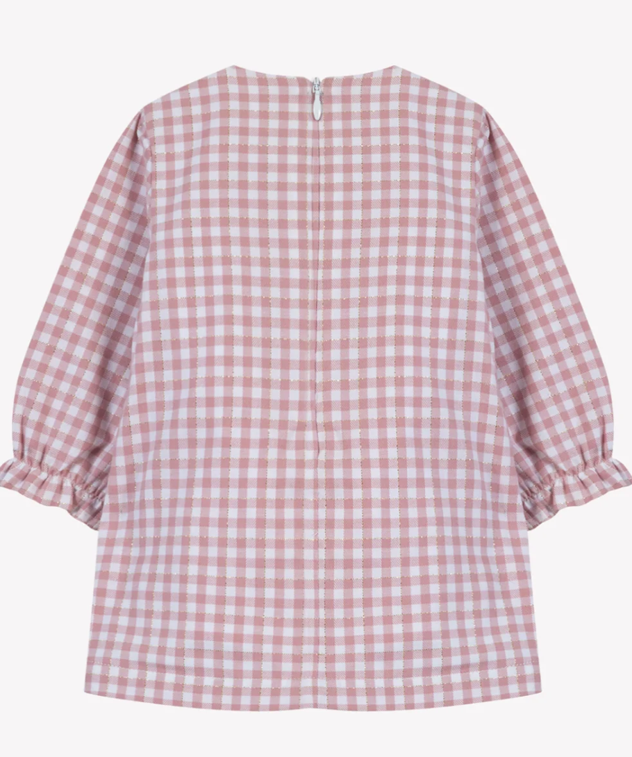 Gingham Smocked Dress-Tartine et Chocolat FW26