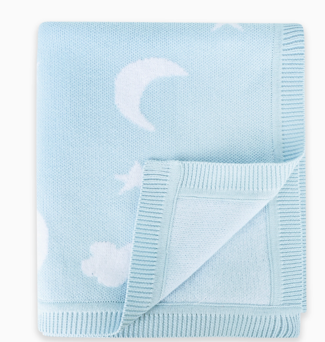 Moon & Stars Jacquard Knit Baby Blankets Organic Cotton: viverano