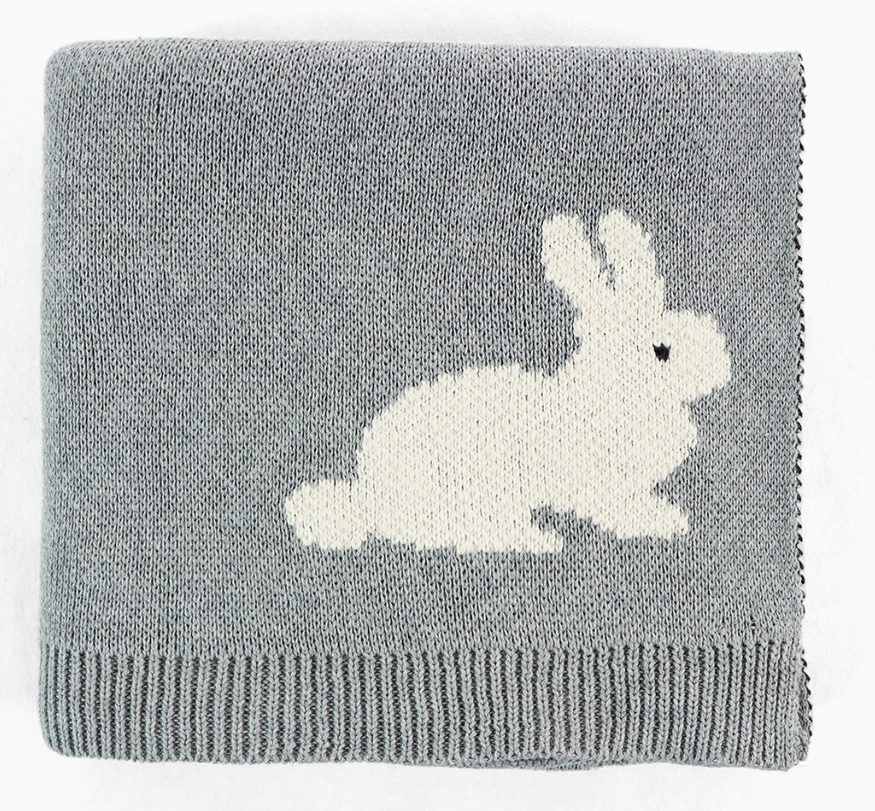 Bunny - Organic Jacquard Knit Baby Blanket -Viverano