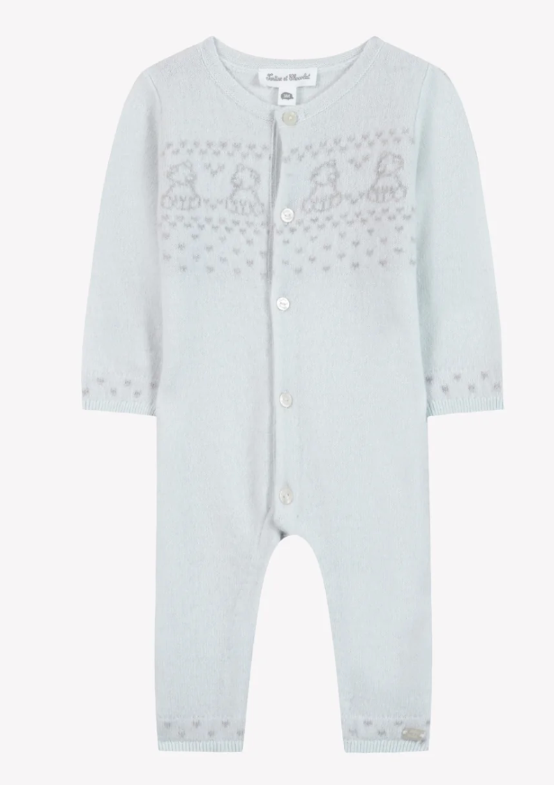 Teddy Jacquard Romper-Tartine et Chocolat FW26