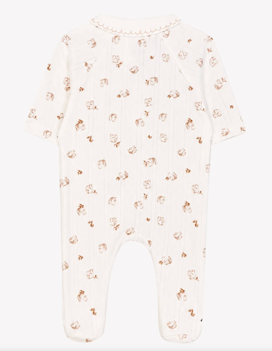 Squirrel  Pointelle  Footie-Tartine et Chocolat FW26