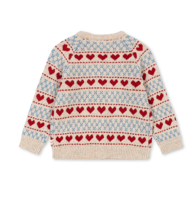 Belou Heart Knit Cardigan-Konges Slojd FW26