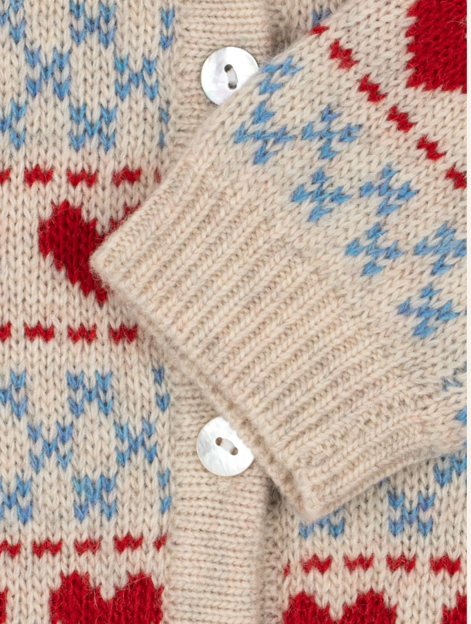 Belou Heart Knit Cardigan-Konges Slojd FW26