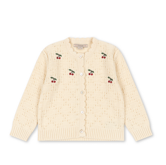 Cocolo Cherry Knit Cardigan-Konges Slojd FW26