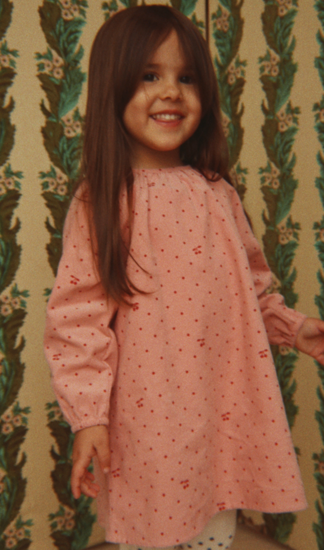 Marlo Cherry Dot Cord Dress-Konges Slojd FW26