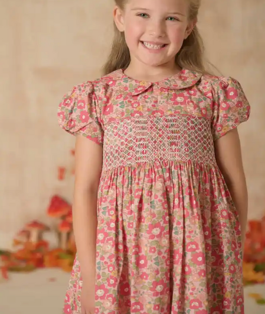 Emerson Apricot Smocked Dress - Question Everything FW26