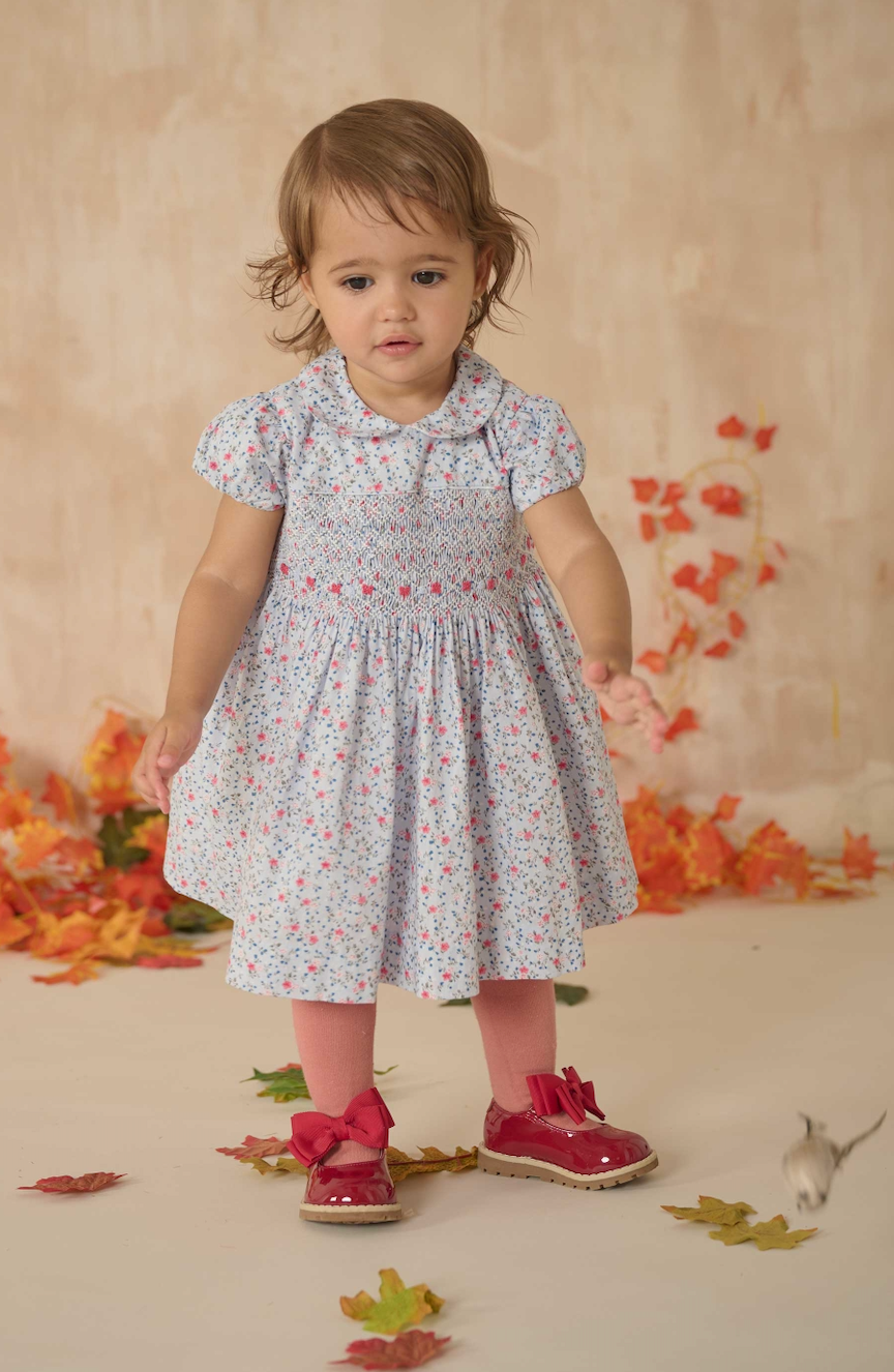 Soraya Light Blue Smocked Dress - Question Everything FW26