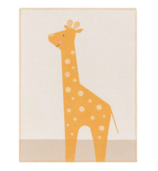 Giraffe Embroidered Blanket - David Fussenegger