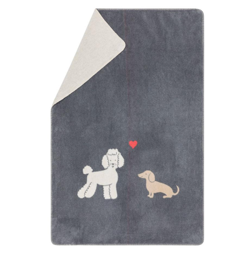 Mila Dachshund & Poodle Toddler Blanket- David Fussenegger