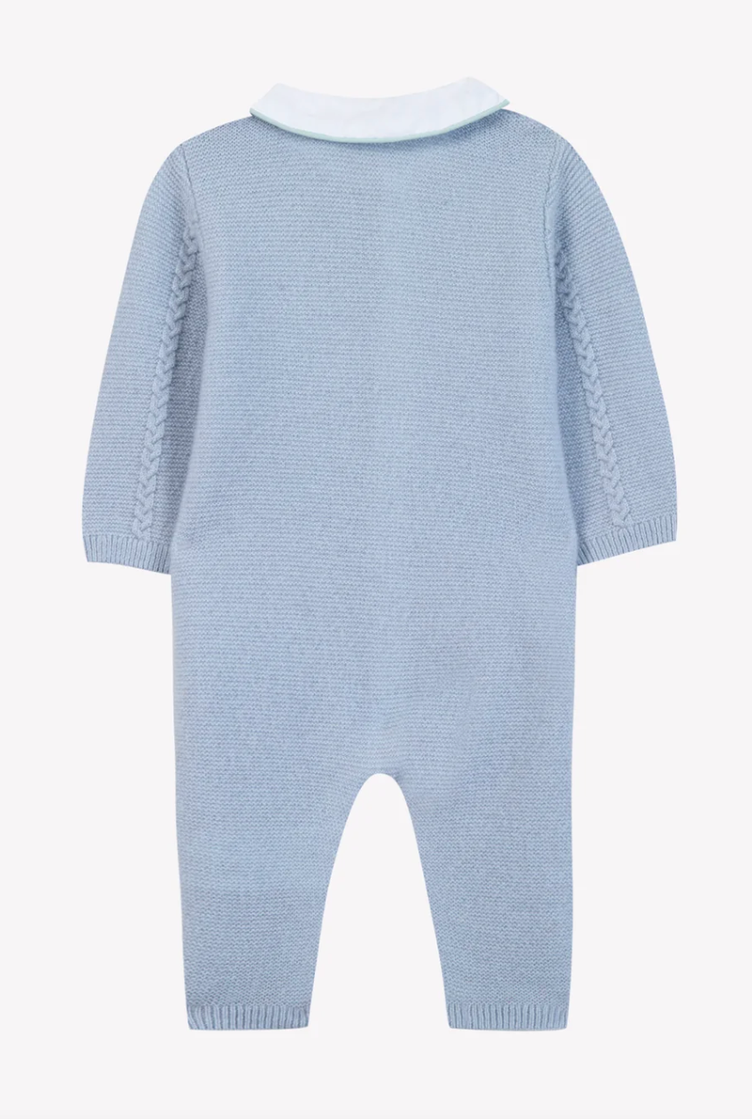 Embroidered Collar Knit  Romper-Tartine et Chocolat FW26