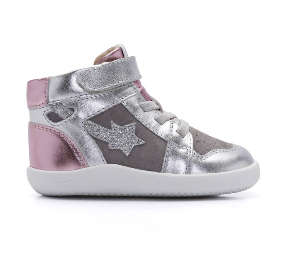 Galaxy Silver High Top Sneakers - Old Soles