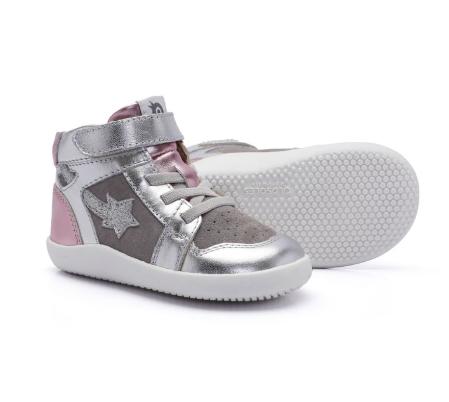 Galaxy Silver High Top Sneakers - Old Soles