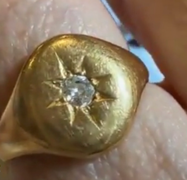 18K Antique Diamond Starset Ring