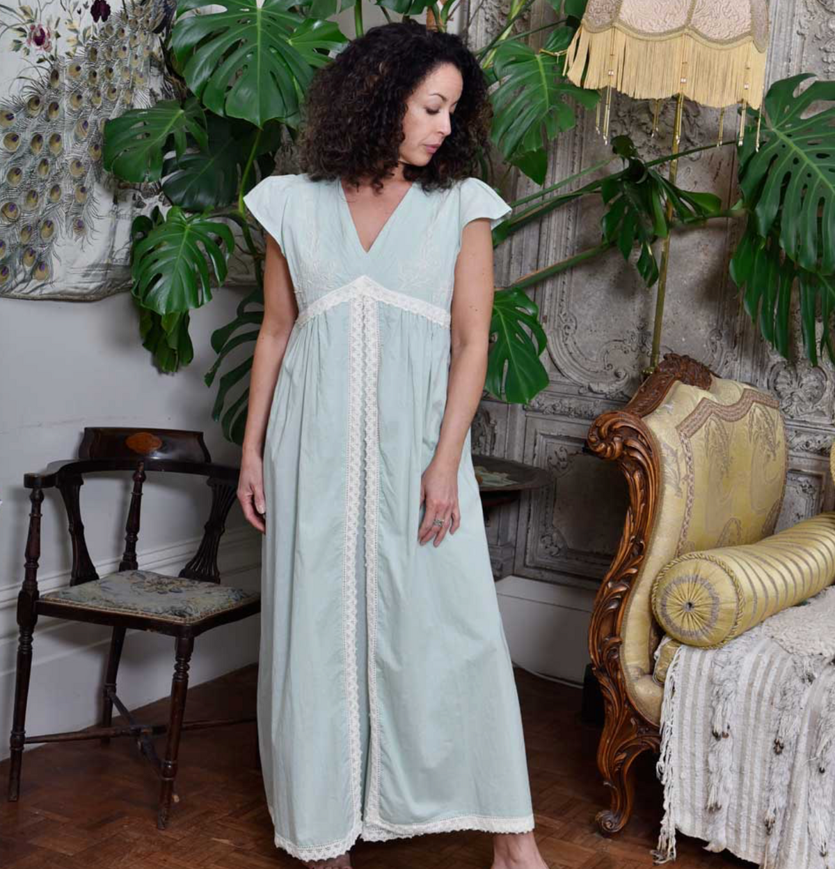 Valerie Embroidered Nightdress - Powell Craft