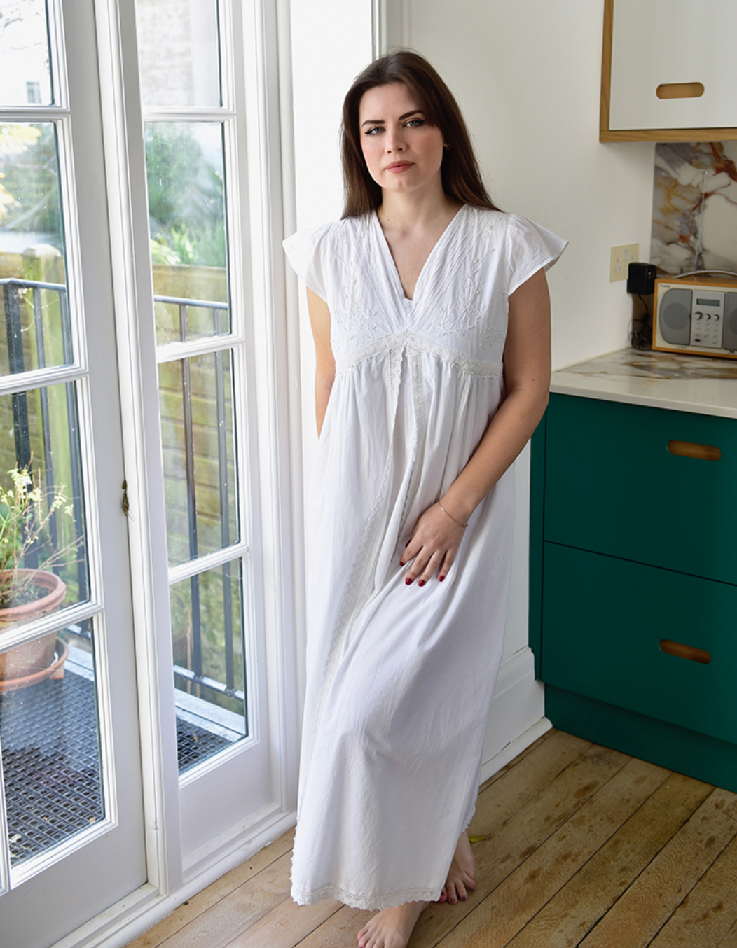Valerie Embroidered Nightdress - Powell Craft