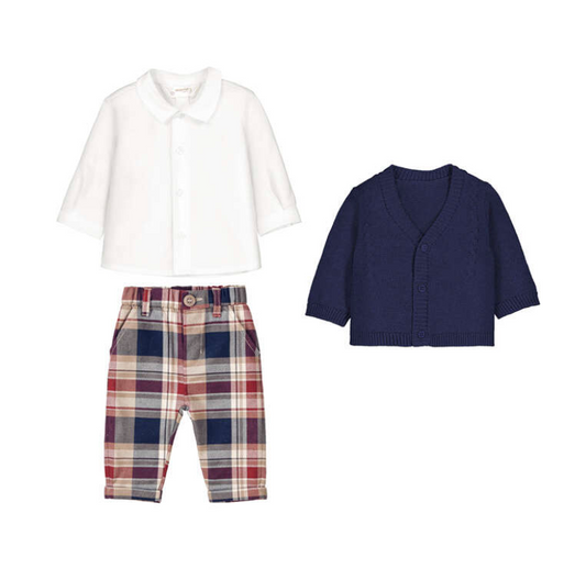 3pc Plaid Pant Set- Mayoral FW26