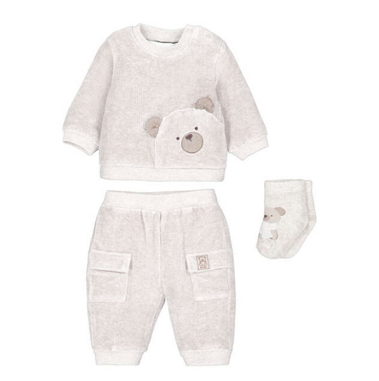 3pc Teddy Ribbed Track Set- Mayoral FW26