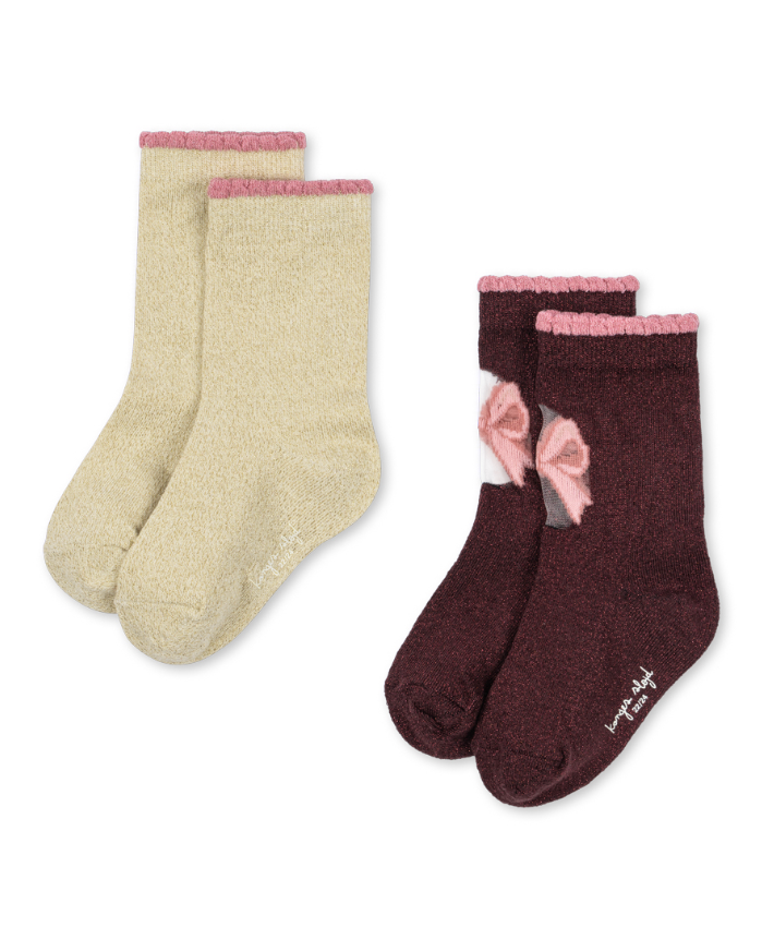 2pk Bow Sock -Konges Slojd