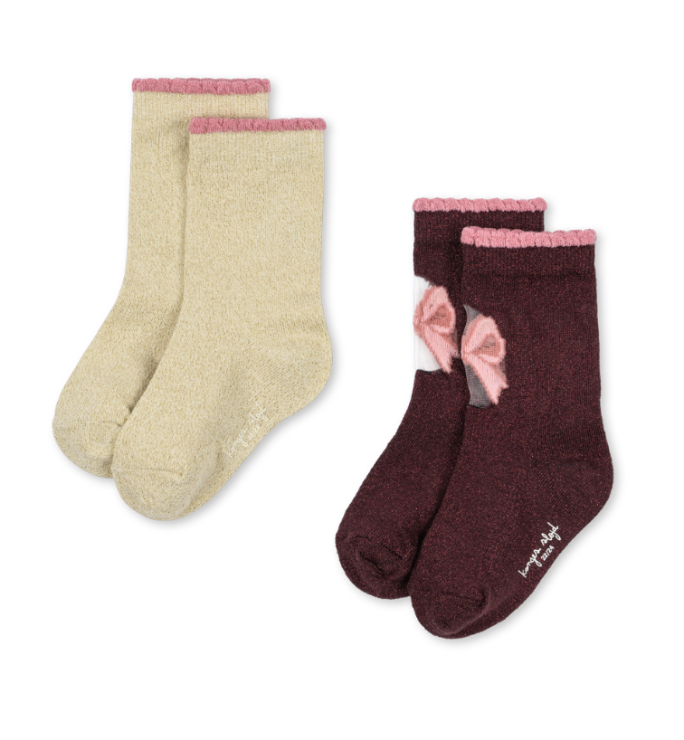2pk Bow Sock -Konges Slojd