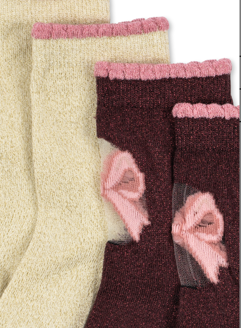 2pk Bow Sock -Konges Slojd