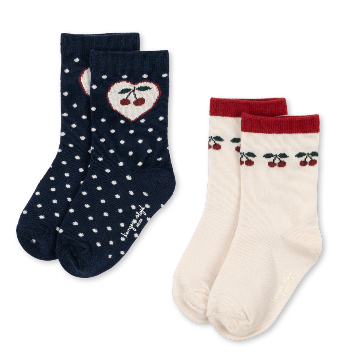 2pk Cherry Mix Sock -Konges Slojd