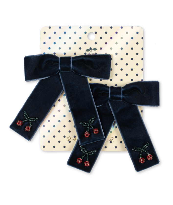 2pk Juliette Cherry Hair Bow-Konges Slojd