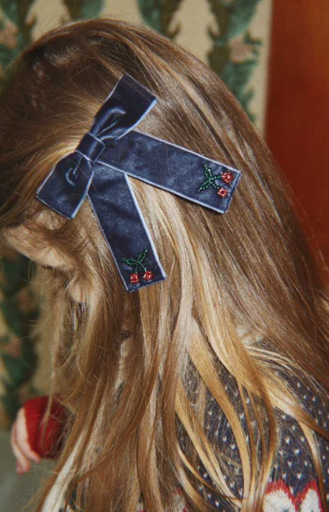 2pk Juliette Cherry Hair Bow-Konges Slojd