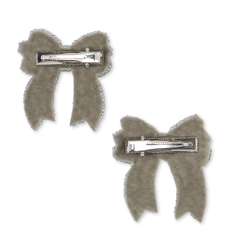 2pk Sequin Bow Hair Clip-Konges Slojd