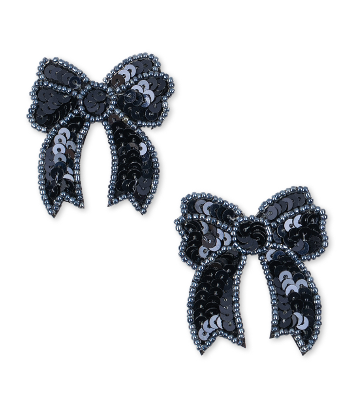 2pk Sequin Bow Hair Clip-Konges Slojd