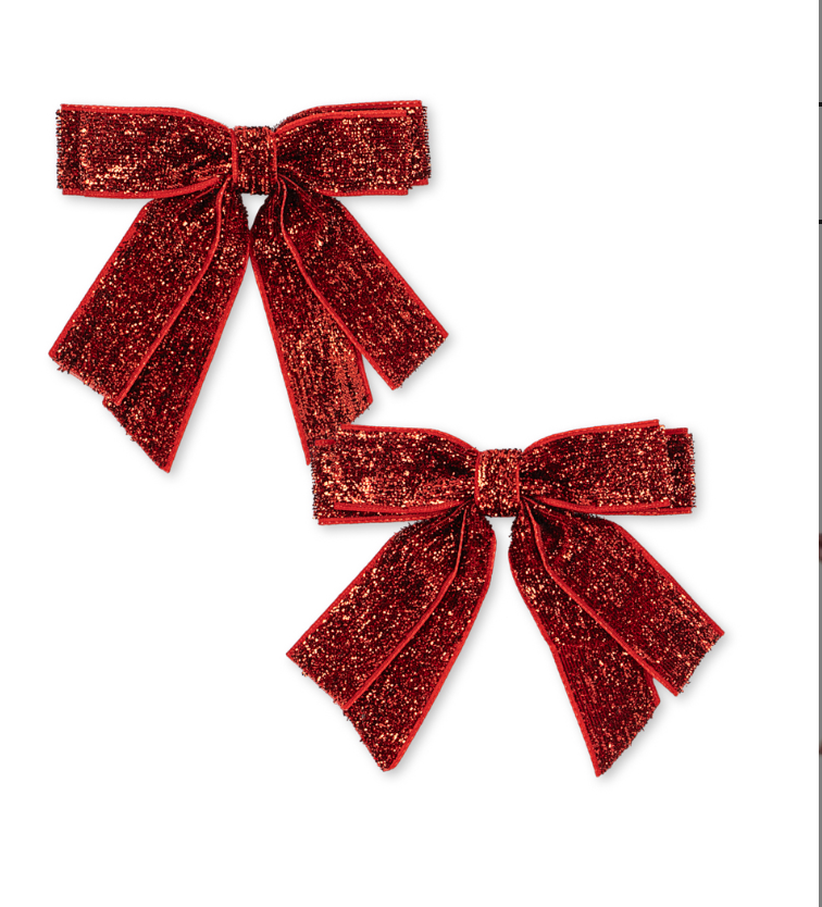 2pk Velvet Double Bow Hair Clip-Konges Slojd