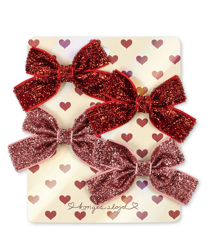 4pk Micki Bow Hair Clip-Konges Slojd