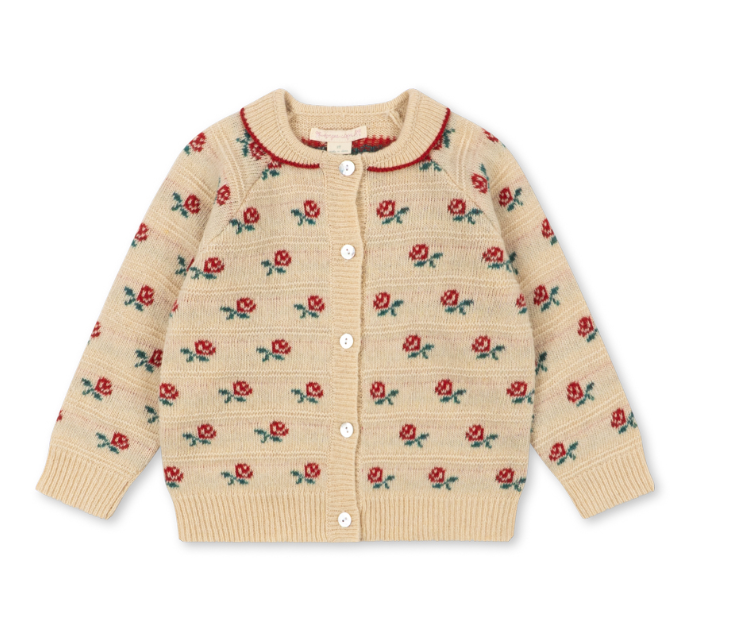 Belou Rose Knit Cardigan-Konges Slojd FW26