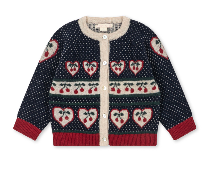 Belou Cherry  Knit Cardigan-Konges Slojd FW26