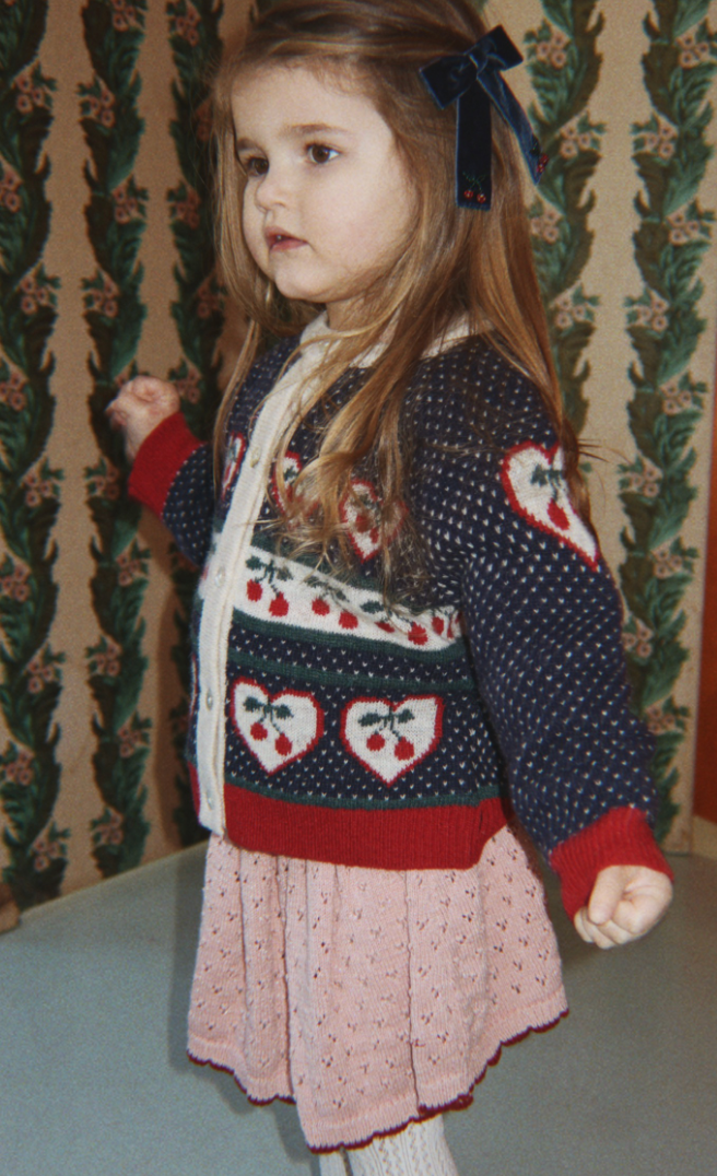 Belou Cherry  Knit Cardigan-Konges Slojd FW26